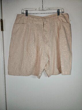 Free People Calla Pleated High-Waist 100% Cotton Trouser Shorts Size 12